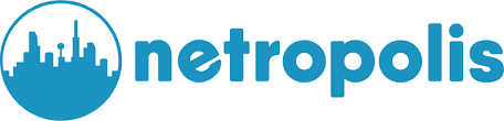Netropolis logotyp i modern och stilren design som symboliserar digital innovation och stadsutveckling.