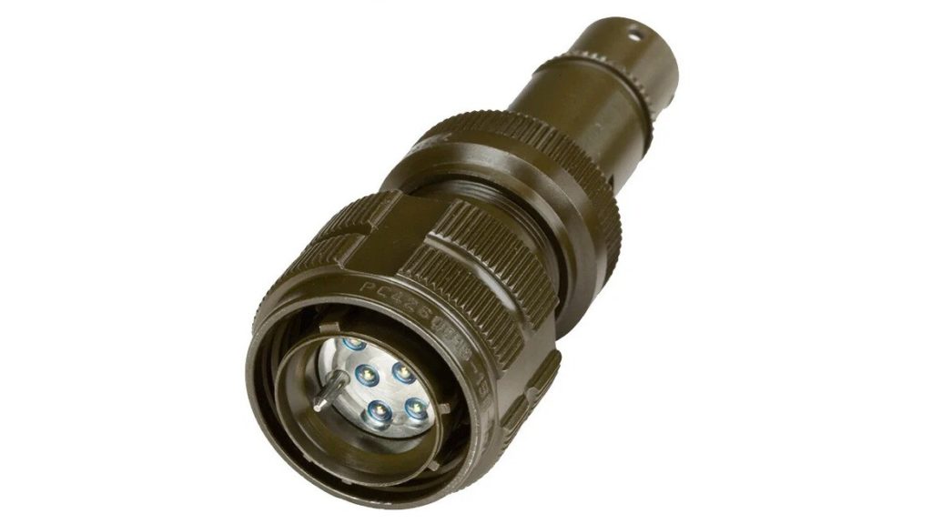38999 style connector with expanded beam interface!