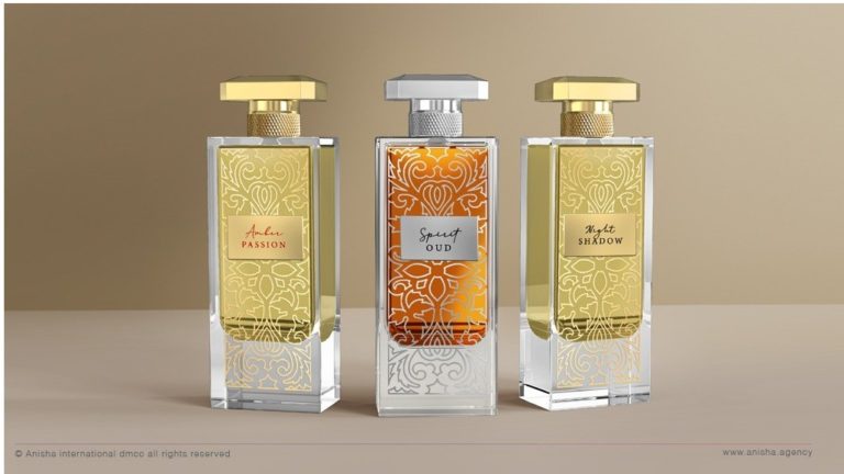 Perfume craft oriental perfume range (the three bottles with spirit oud, amber passion, night shadow)