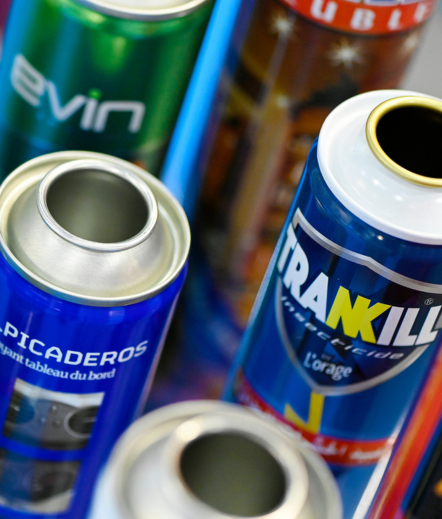 Aerosol cans packaging