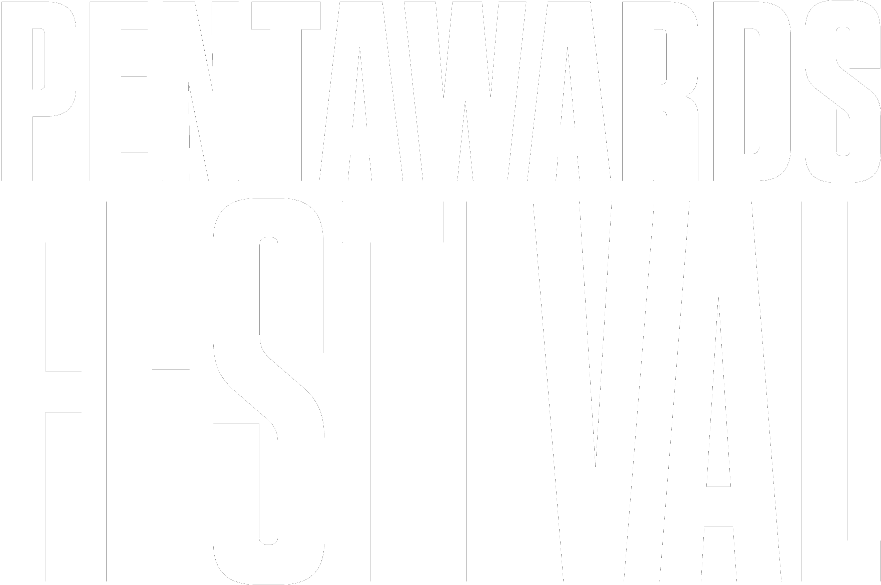 Pentawards logo white