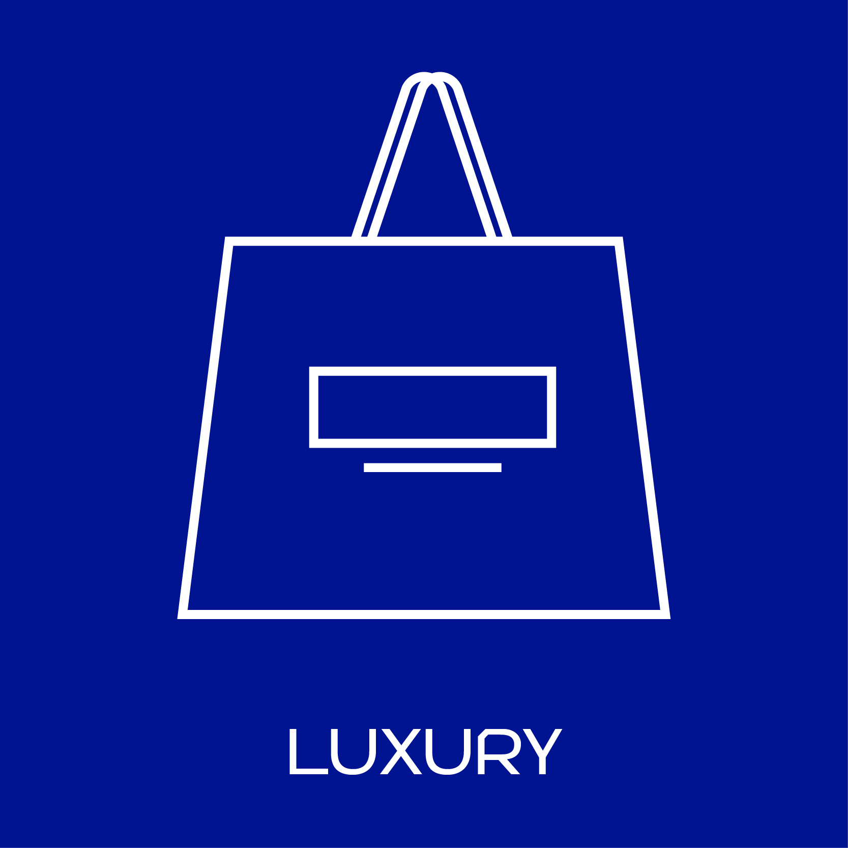 Luxury Bag blue background