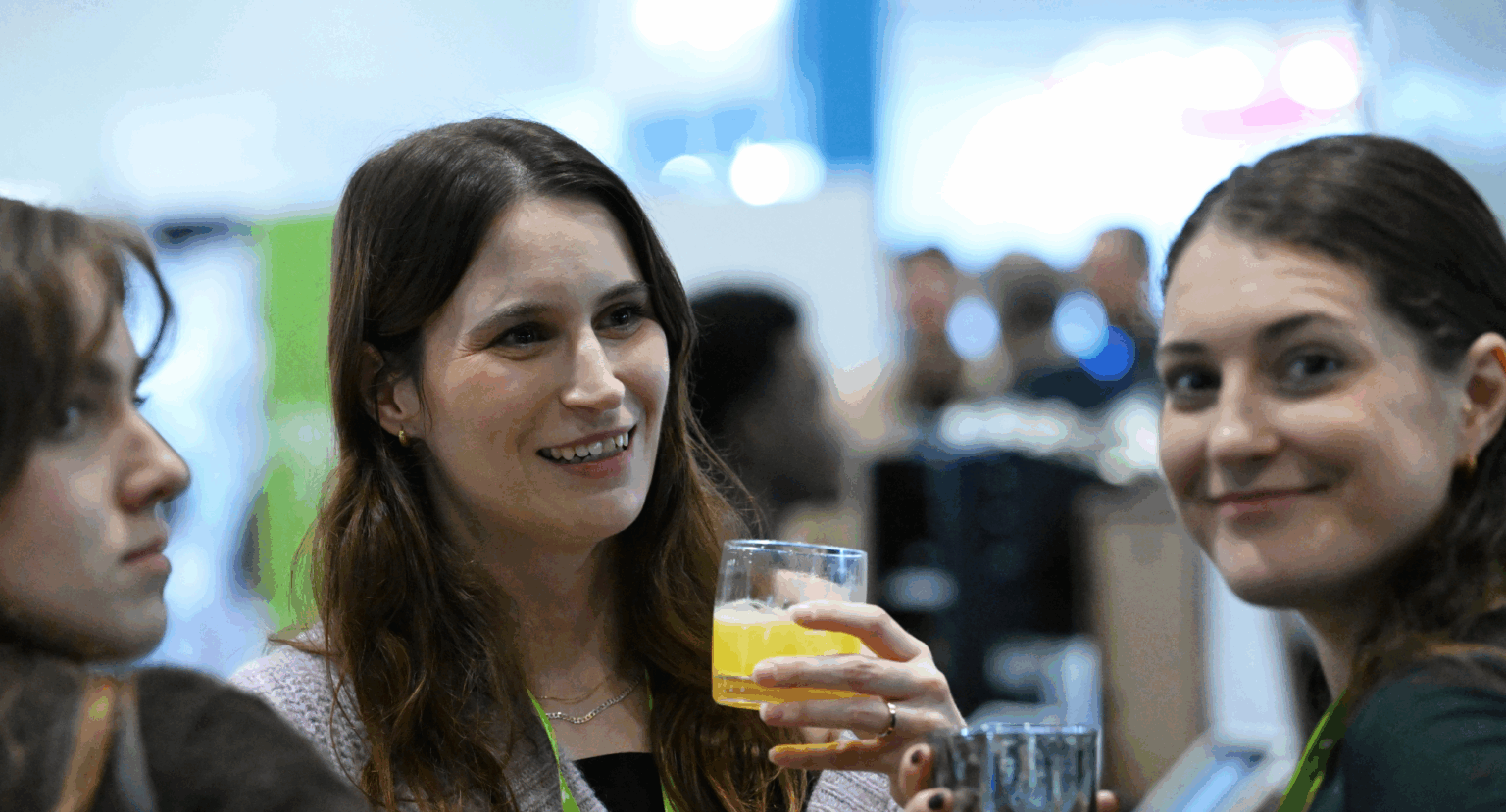 people drinking and networking