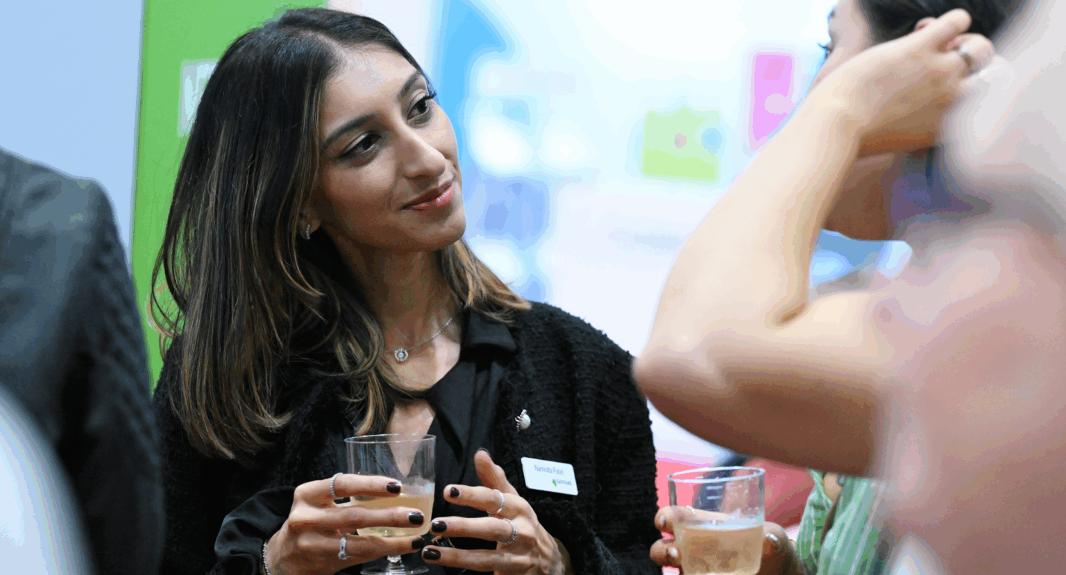 people networking while drinking