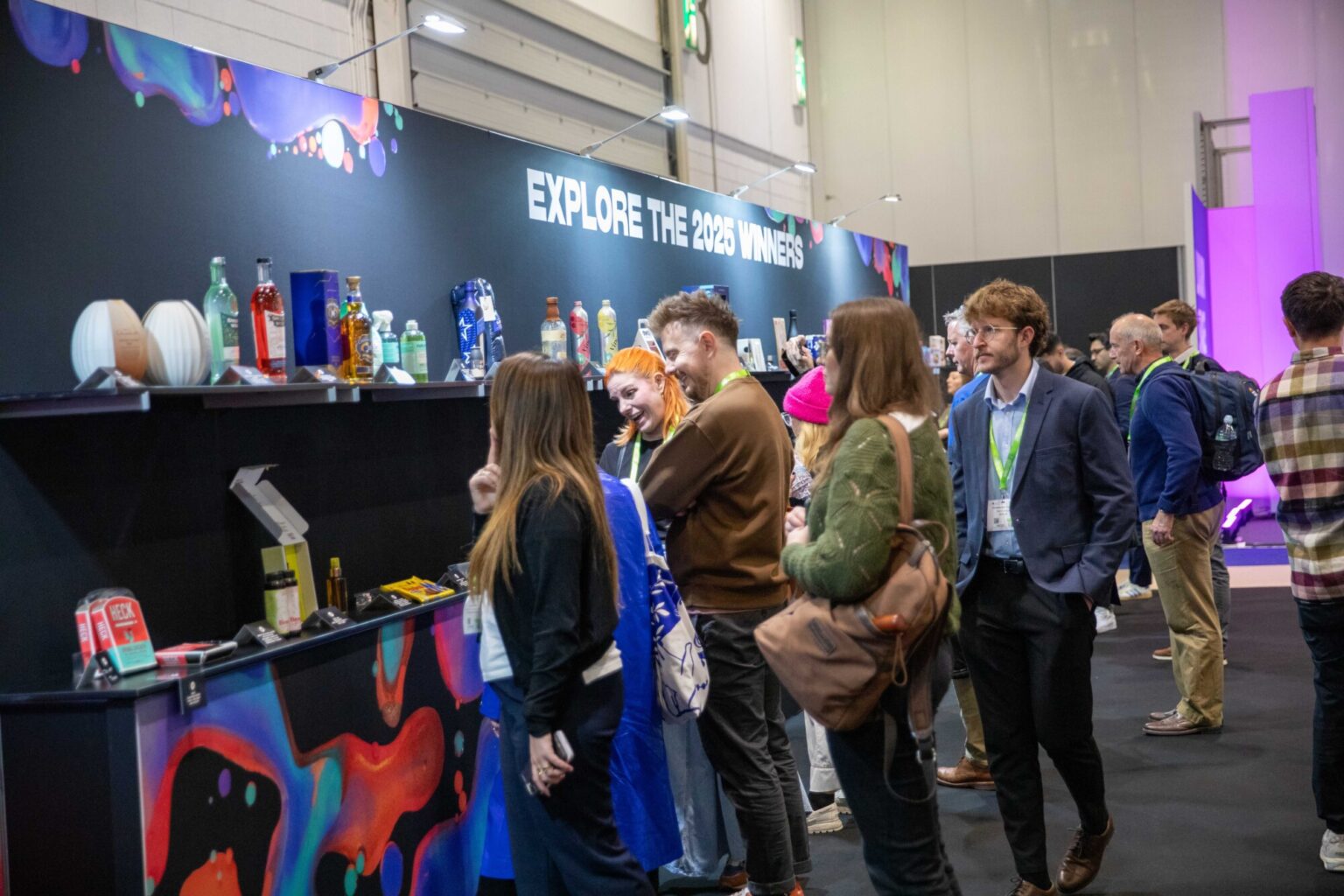 Award-winning luxury packaging designs showcased in the Pentawards display.