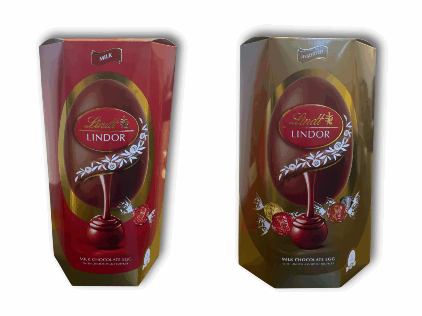 Lindt Lindor Milk Chocolate Egg Carton