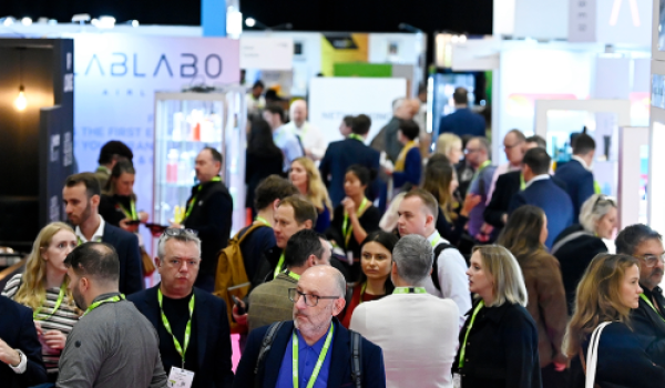 Crowded aisle shot at London Packaging Week