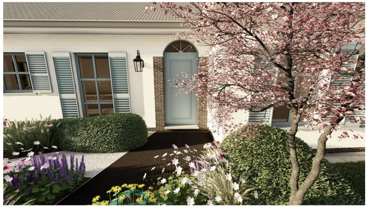 3D visualisatie voortuin.