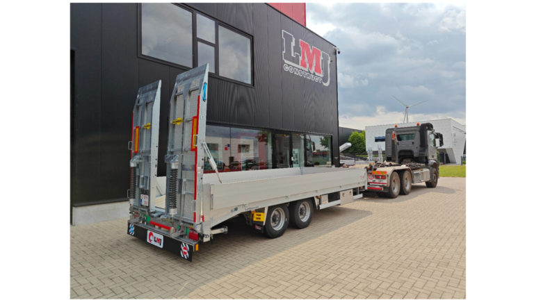 Tandem aanhangwagen – 12 ton – dieplader – dubbel as – wipkar 💛HUMBAUR HBT 106224 BS tandem middenas aanhangwagen laadvermogen tot 10 ton. ✔️Lengte laadvloer inwendig 5,30m of 6,20m met schuine laadvloer als oprijhelling en brede oprijritten.