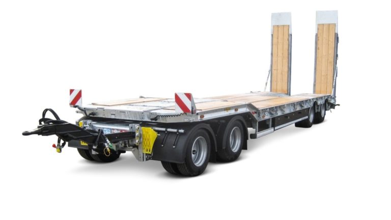 4-as schamel aanhangwagen dieplader