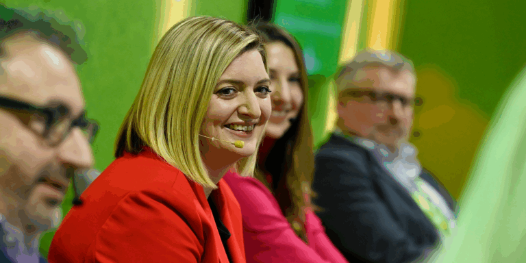 Speakers participating in a panel discussion on the Empack stage at Packaging Innovations & Empack.