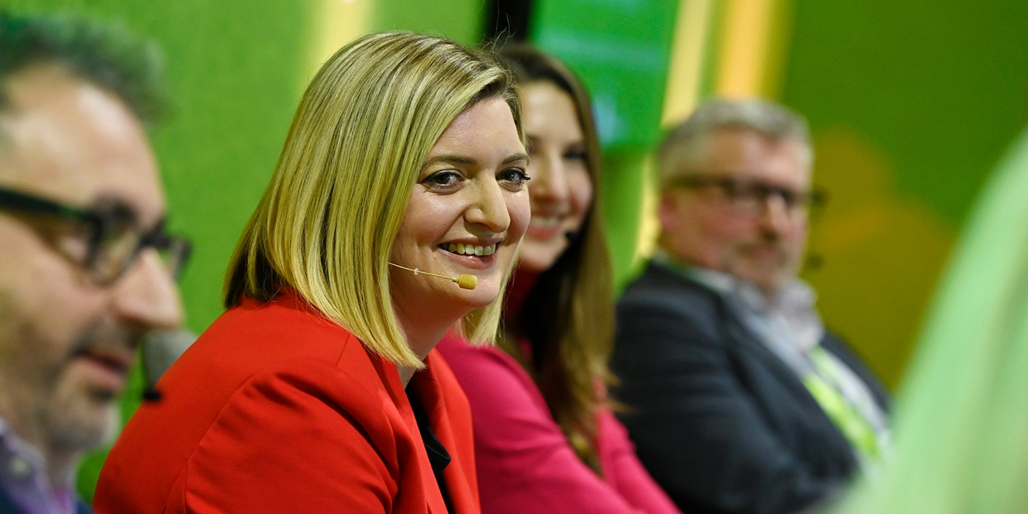 Speakers participating in a panel discussion on the Empack stage at Packaging Innovations & Empack.