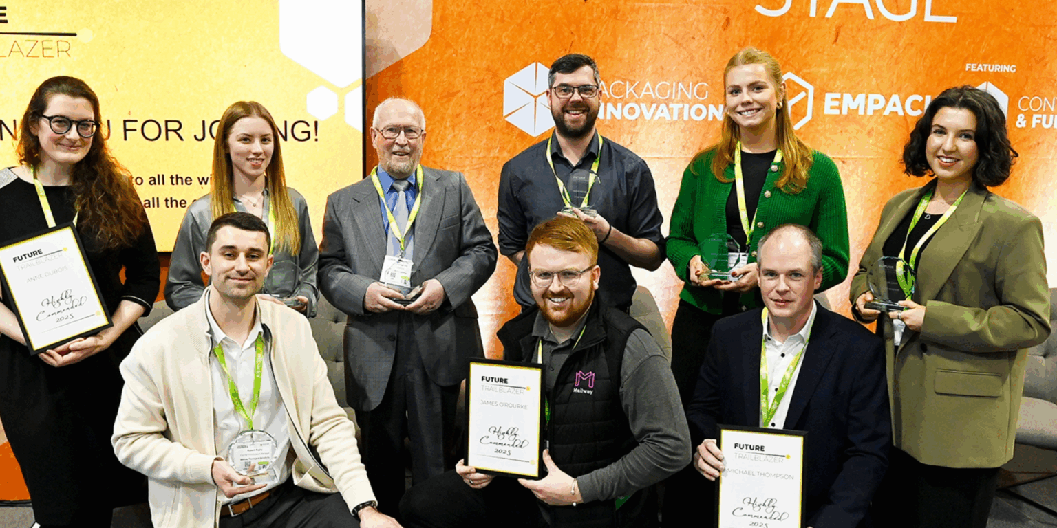 Group photo of Future Trailblazer Award winners at Packaging Innovations & Empack.