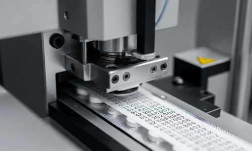 Batch coding machine printing batch numbers and expiry dates on product packaging to support traceability and packaging compliance.