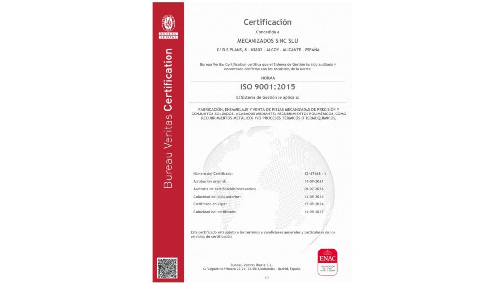OBTENCIÓN DE ISO 9001