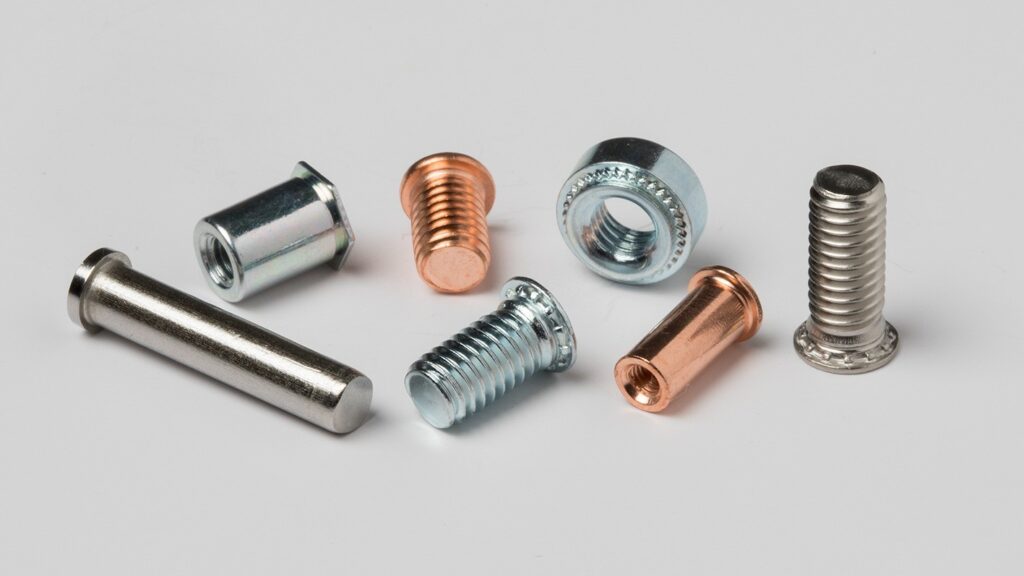 Press-fit fixings and weld-on fixings