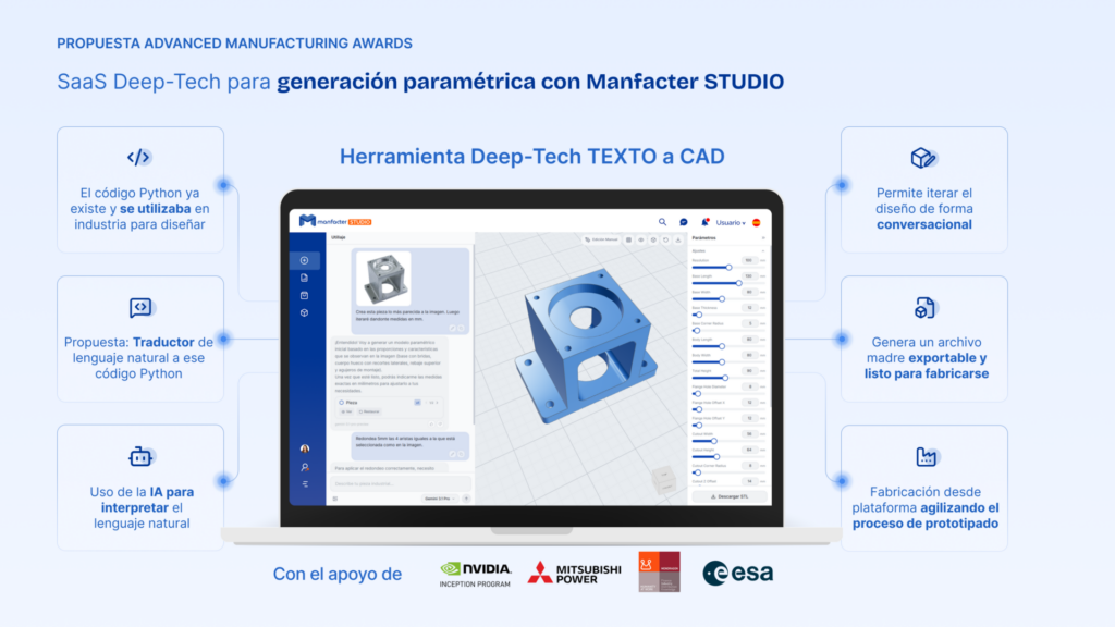 Manfacter Studio, del lenguaje natural al dise&ntilde;o CAD listo para f&aacute;brica