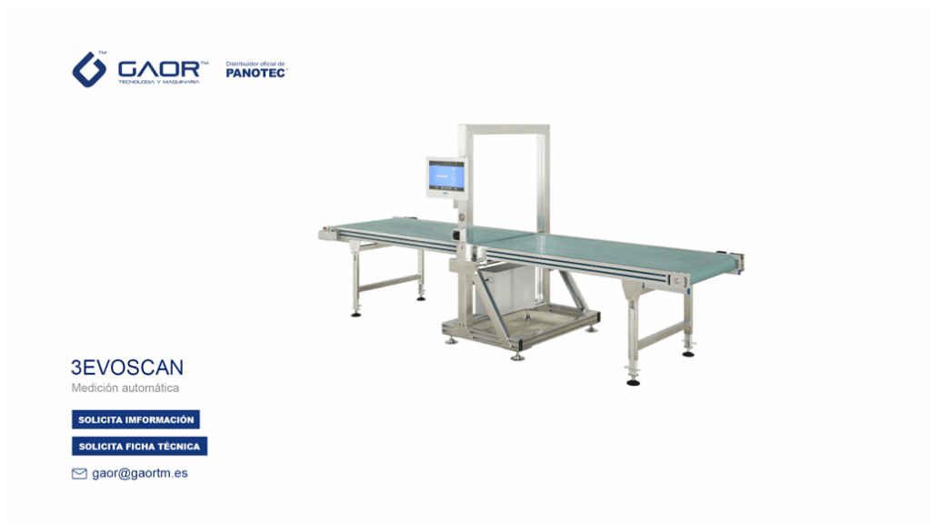 3EVOSCAN it measures the dimensions of the product and sends the data to the packaging machine which produces the suitable box accordingly.
