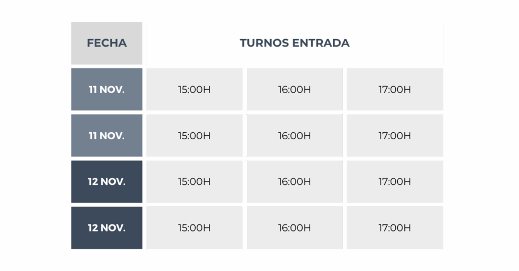FECHAS DISPONIBLES VISITAS ESTUDIANTES
