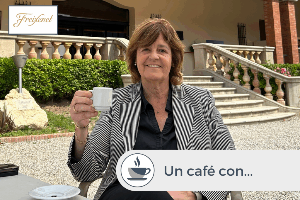 un café con freixenet