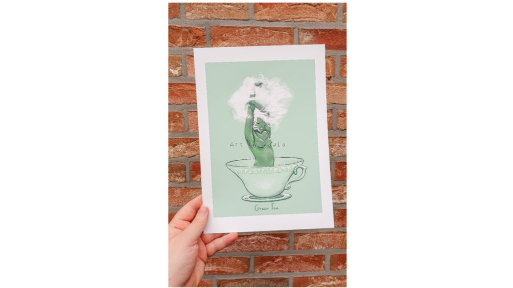 Green tea -Art print
