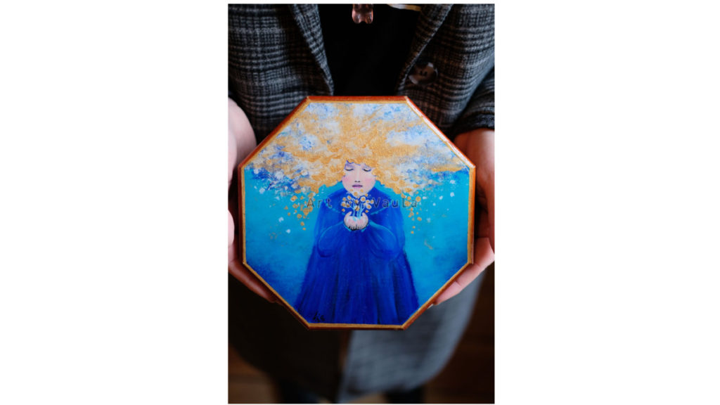 Treasure -Upcycled hand painted jewerly box