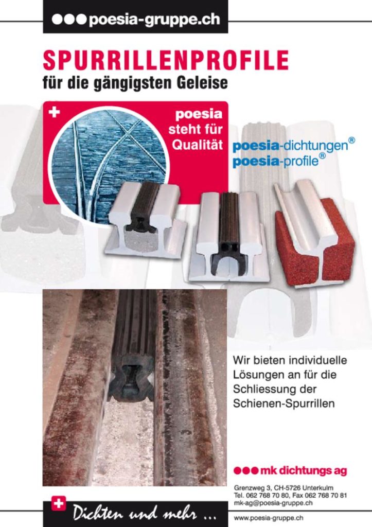 Spurrillenprofile poesia® für die gängigsten Geleise