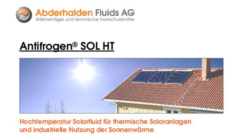 Fluide solaire Antifrogen® SOL HT, prêt à l’emploi