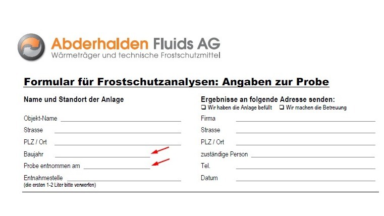 Analyses antigel dans notre propre laboratoire