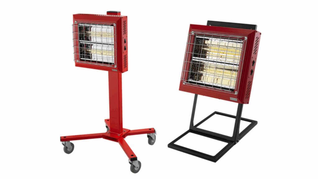 Radiateurs infrarouges mobiles pour postes de travail Tansun Beaver et Spotter // TEL GmbH