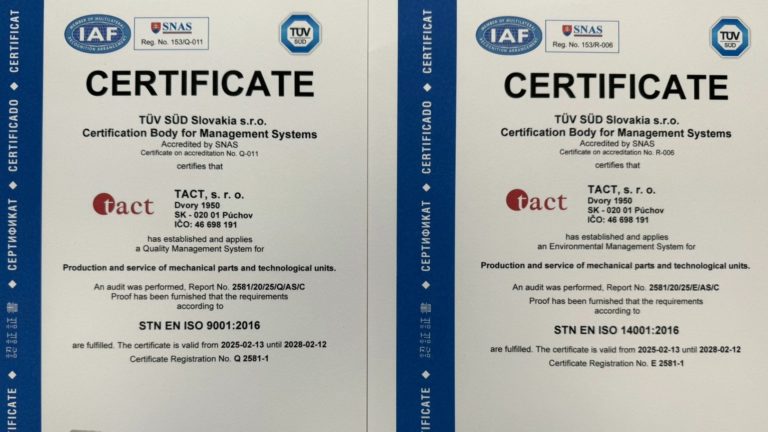 NEW … ISO9001 and 14001 standard