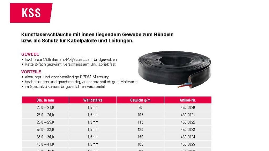 Tuyaux en fibres synthétiques