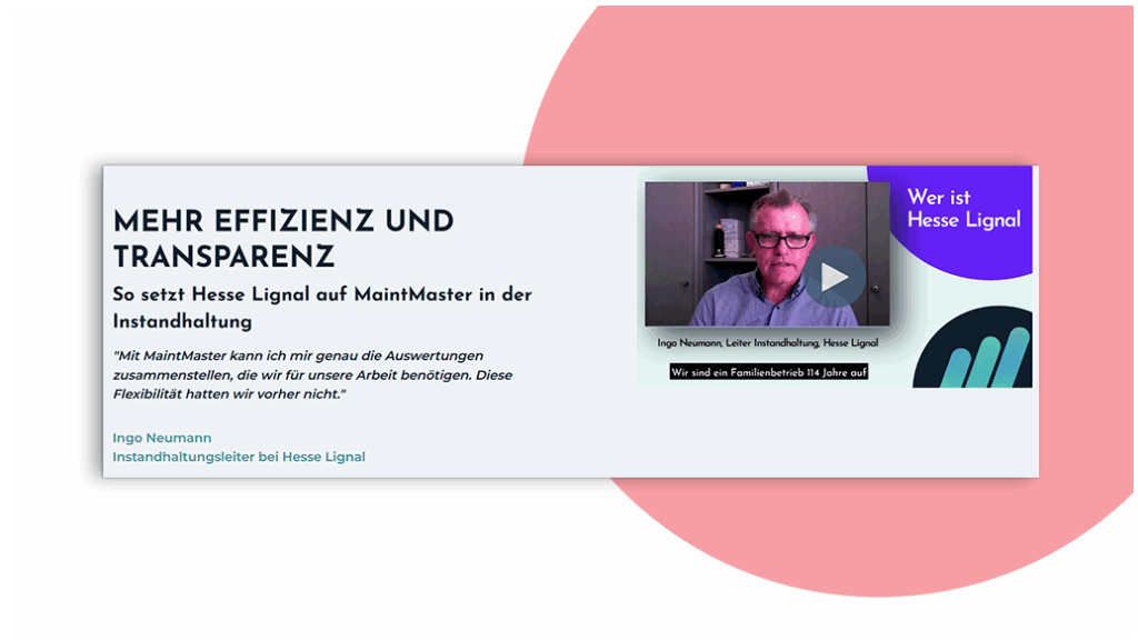 Mehr Effizienz und Transparenz – MaintMaster im Praxiseinsatz bei Hesse Lignal