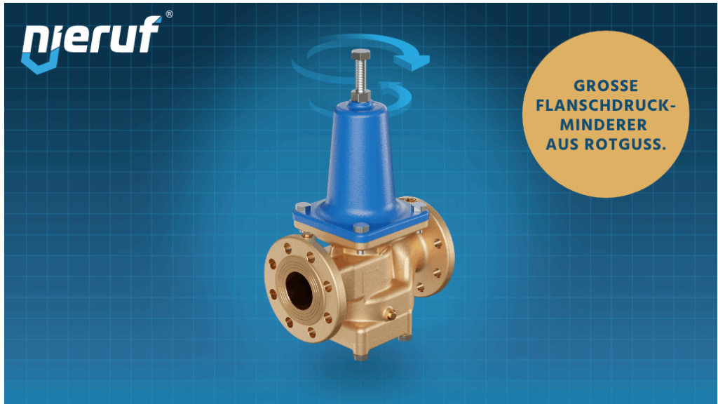 Große Flanschdruckminderer aus Rotguss