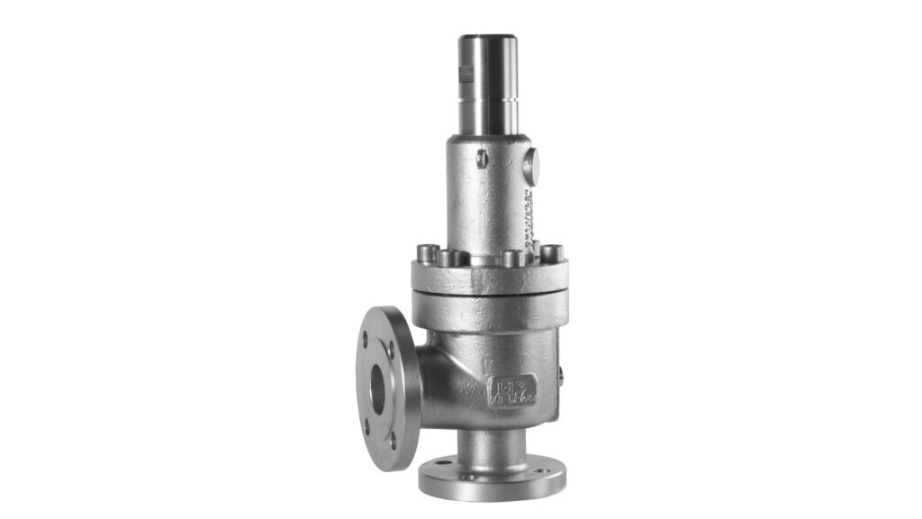 Series 300 safety valves — robust one-piece body in Carbon Steel or Stainless Steel CF8M, standardized orifices and dimensions, full nozzle design for very large capacities.