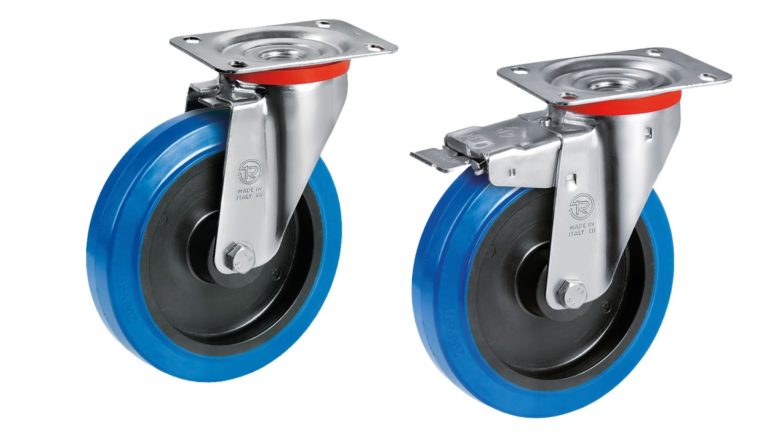 Roulettes Blue-Wheel  avec roues en caoutchouc élastique Sigma et roulement à billes