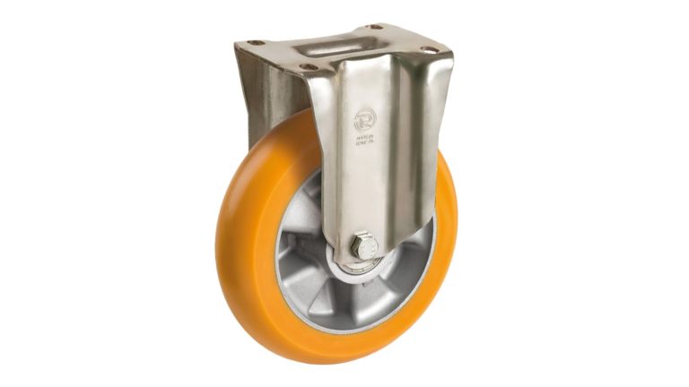 Roulettes ERGO avec bande de roulement bombée  polyuréthane coulé BigYellow avec jante en aluminium