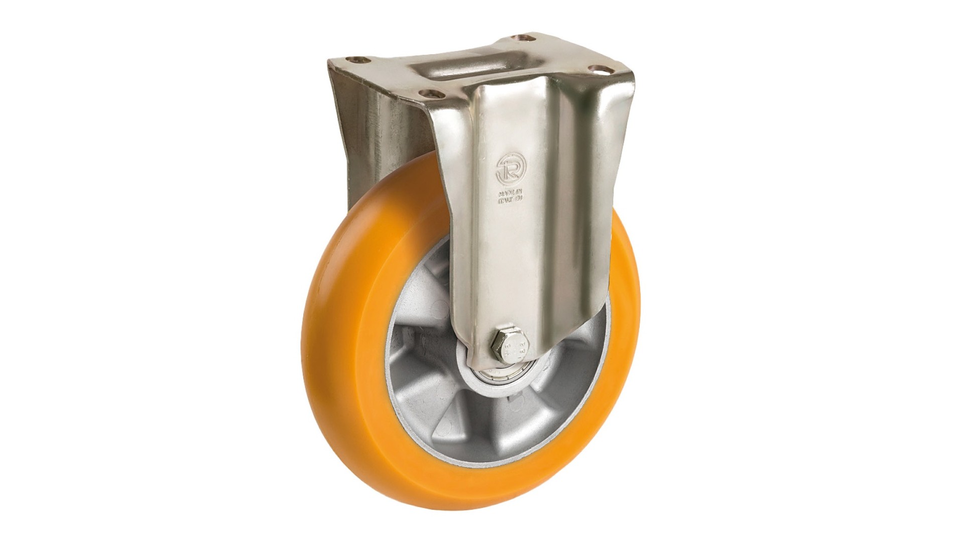 Roulettes ERGO avec bande de roulement bombée polyuréthane coulé BigYellow avec jante en aluminium