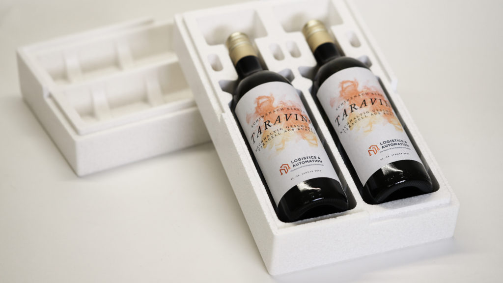 Flaschenverpackung 2er – 95% Rezyklat