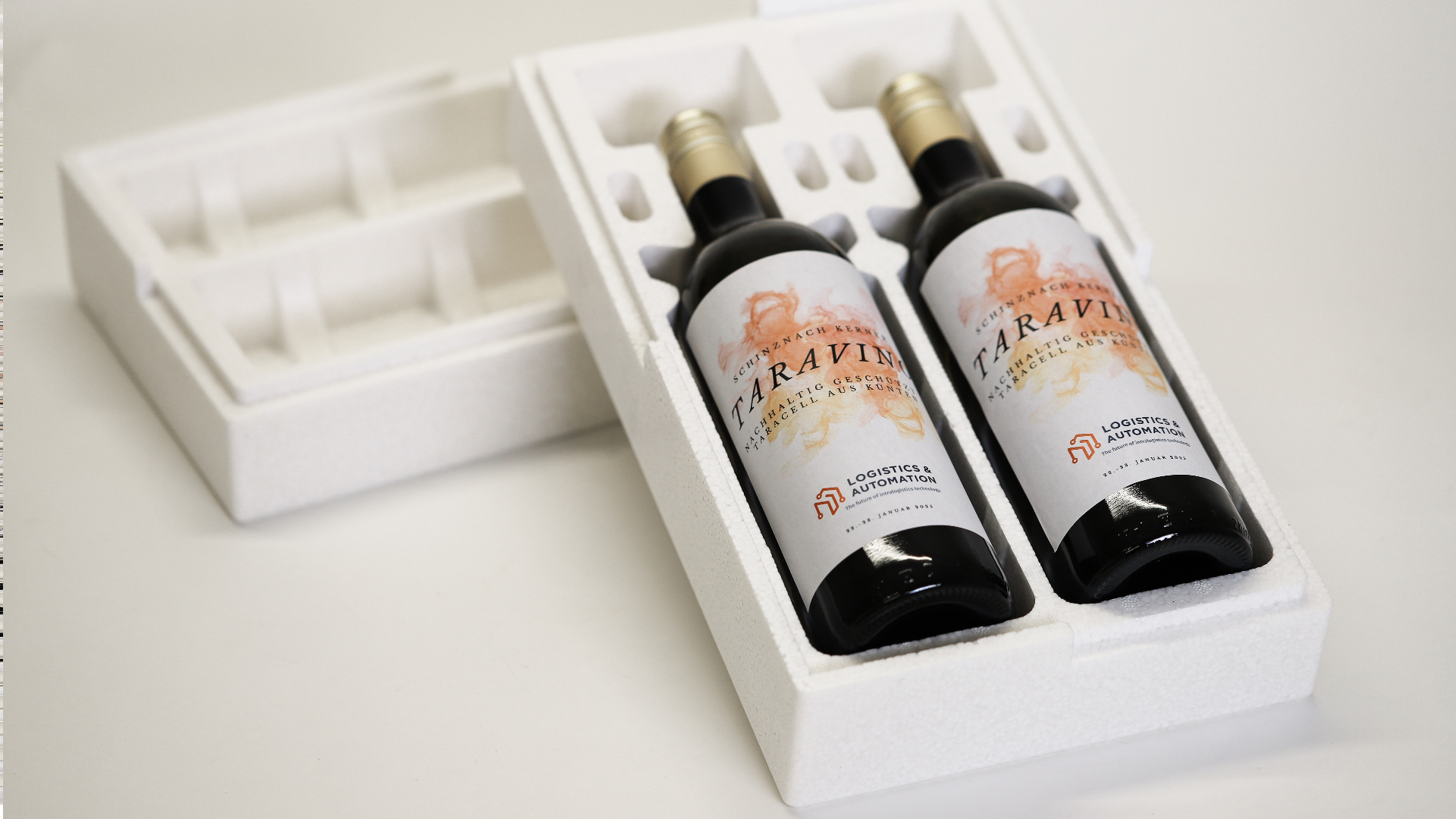 Emballage pour 2 bouteilles – 95% recyclé