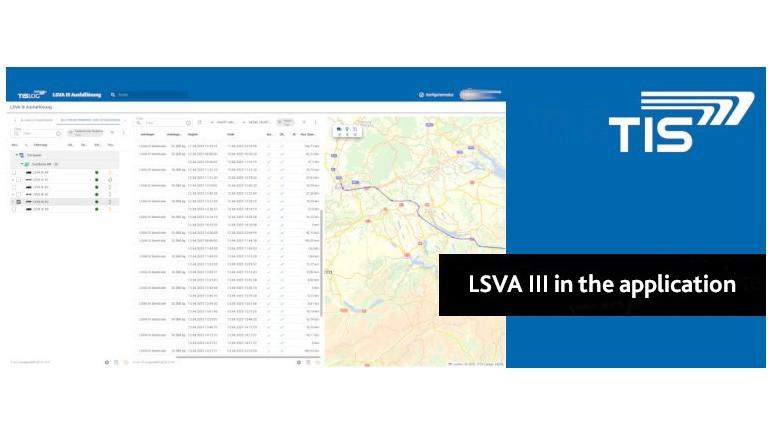 LSVA III with TISLOG – In use by customers