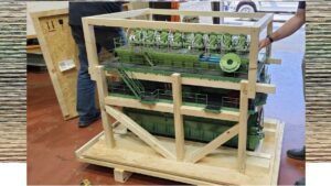 Wegmüller AG safely delivers a historic diesel engine model to the USA