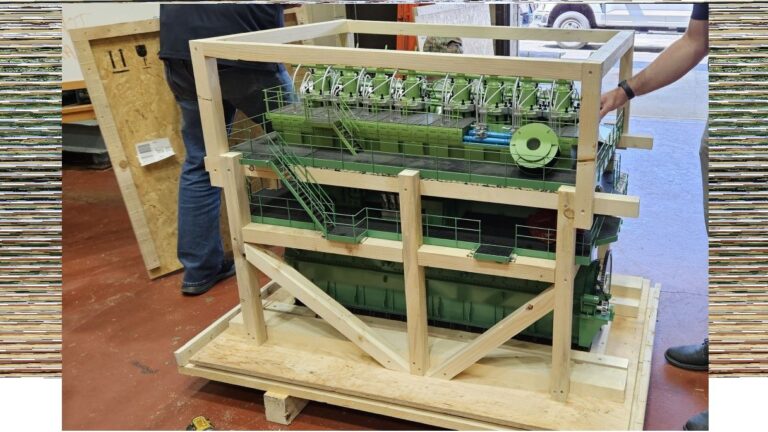 Wegmüller AG safely delivers a historic diesel engine model to the USA