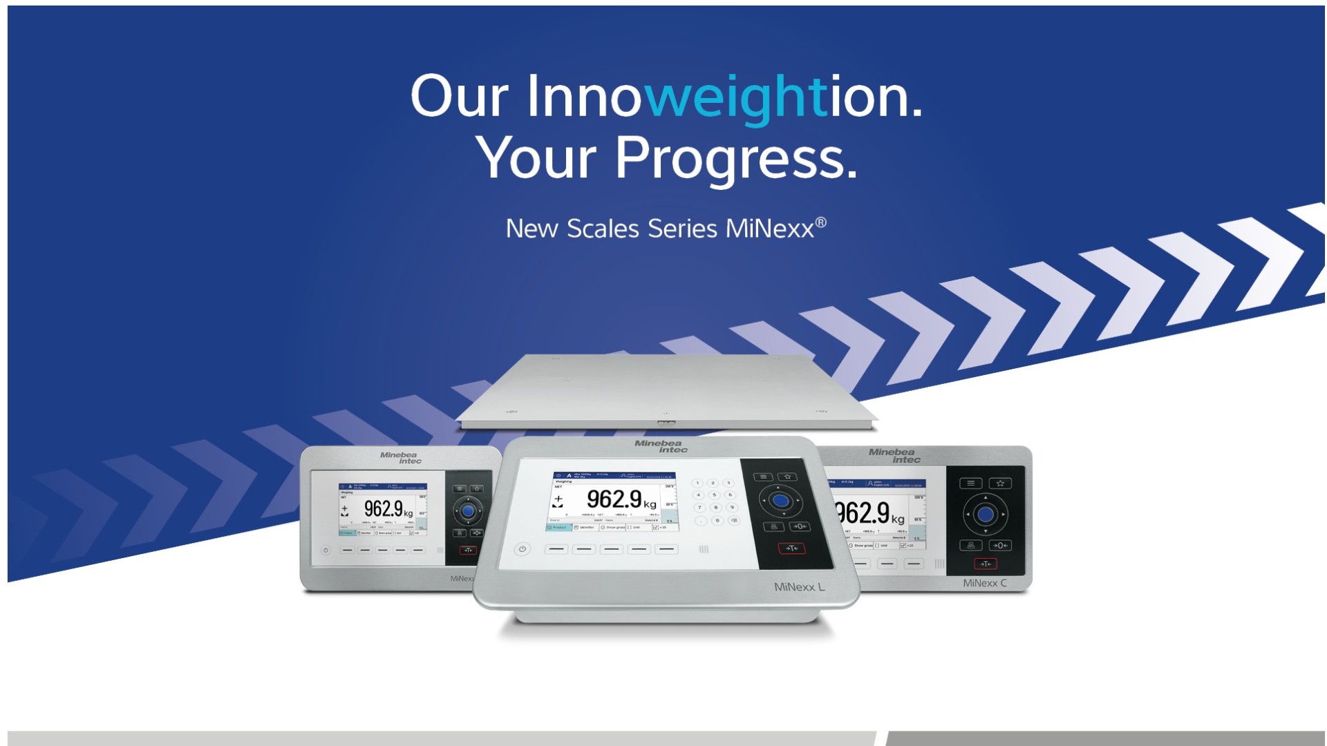 Latest weight indicators and floor scale MiNexx® for advanced production