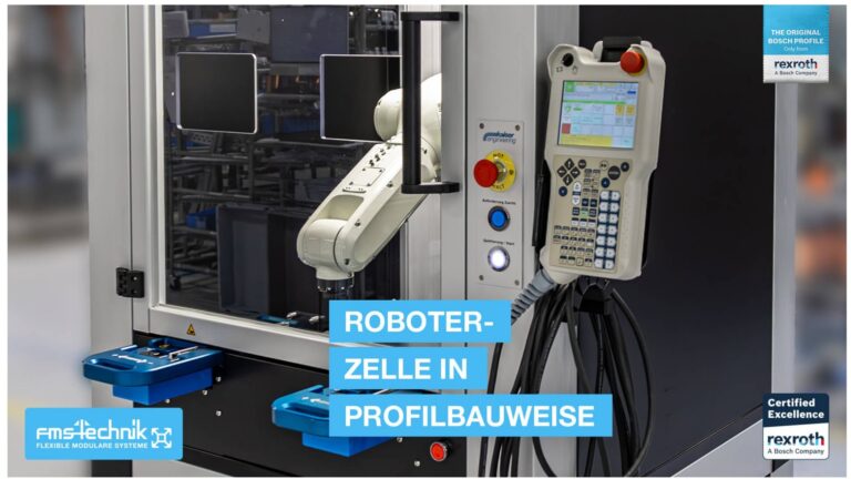 Roboterzelle aus Funktionsintegrierten Aluminiumprofilen