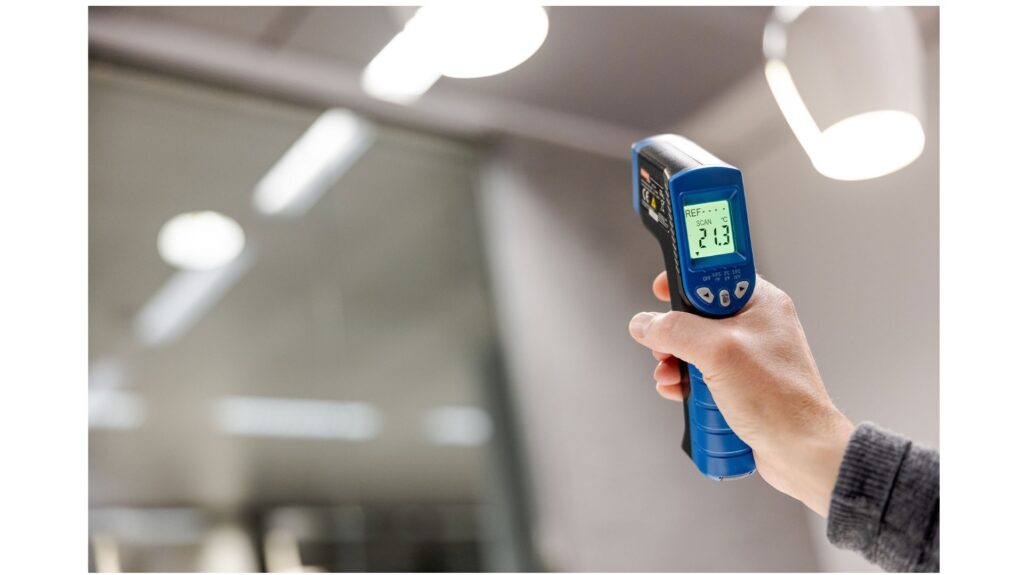 Temperatuur meting lichtbron en omgeving Meutzner Meet Diensten