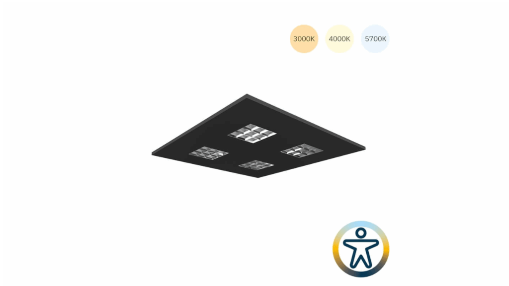 LED paneel | reflector | 60*60 | 3-CCT | black frame | UGR
