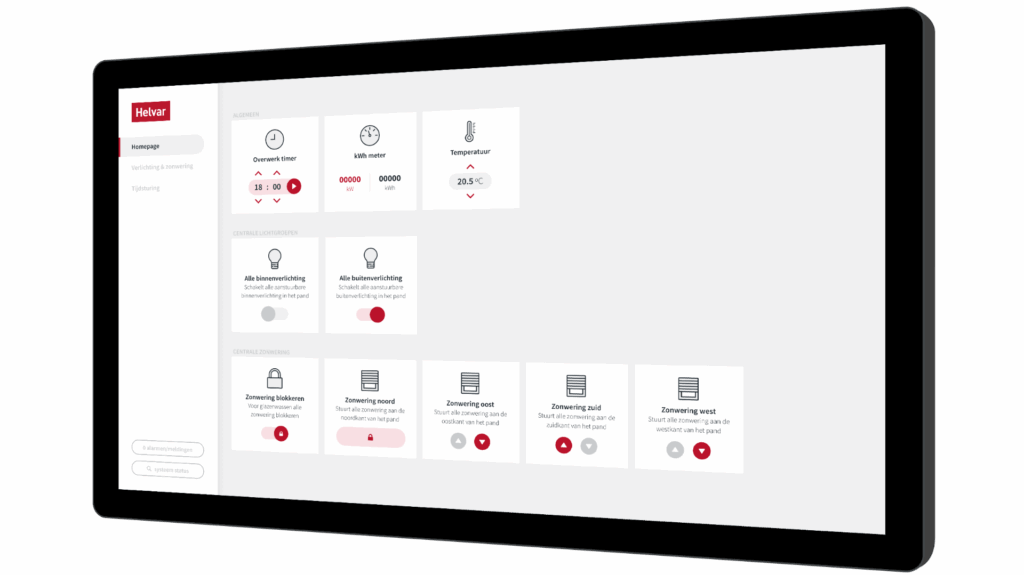 Touchscreens – high-end bediening van een ruimte, verdieping of gebouw
