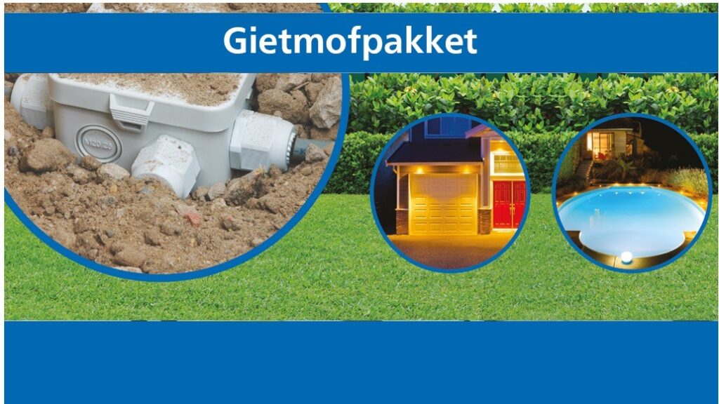 Gietmofpakket voor waterdichte ondergrondse verbindingen.