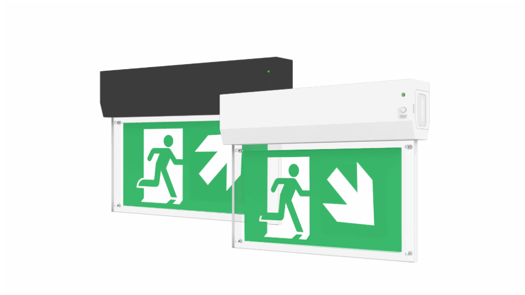 Nooduitgang bord | opbouw | zwart of wit | auto test
